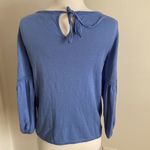 Loft  Blue Tie Back Knit Sweater Size Small Photo 4