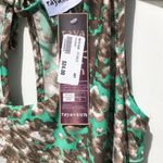 Green & Tan Shorts Romper NWT small Photo 6