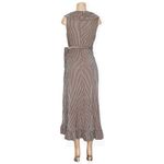 MISA Los Angeles  Eve Striped Velvet Wrap Maxi Dress Photo 7