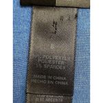 Bisou Bisou M Midi Dress Blue Gray White Stretch Abstract Print Modern Artsy Photo 3