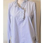 Kate Spade  Broome Street Button Down Ruffle Neck Blouse Size Small Photo 0