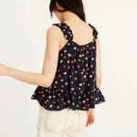 Madewell Silk Ruffle-Strap Cami Top in Confetti Floral Size 6 Photo 1