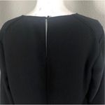 Banana Republic Black Zig Zag Detail Long Sleeve Blouse Size Medium Photo 2