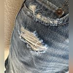 Abercrombie & Fitch  Distressed Raw Hem Denim Mini Skirt – Size 0 Y2K Style‎ Photo 5