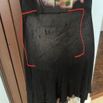 Adore Peacock Feather Print Sleeveless Cardigan Black Photo 7