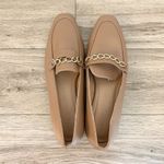 ASOS Faux Leather Tan Brown Chain Loafers Size 8 Photo 9