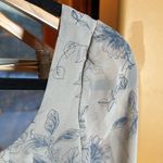 Anthropologie  House of Harlow 1960 Gray and Blue Floral Smocked Blouse Size XS Photo 8