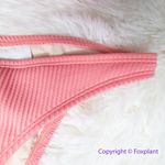 New! Set! Free People x Peony panel balconette‎ highline pant bikini, size L Pink Size L Photo 3