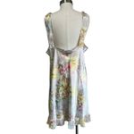 Vintage Delta Burke Floral Slip Nightgown Lace Trim Lingerie Dress Sz 1X Yellow Photo 1