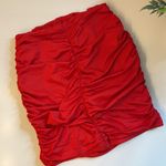 Classic red gathered bandeau. Size Small. Red Photo 5
