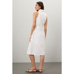 DL1961 White Denim Daphne Silver Button Sleeveless Midi Dress Size Small Photo 1