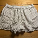 Madewell linen creme brown pull on shorts xl Photo 8