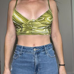 Garage  Green Mesh Corset Crop Top Size Medium Photo 0