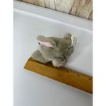 Vintage Swibco Gray Plush Elephant Head Keychain Stuffed Bag Charm Photo 5