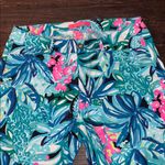 Lilly Pulitzer  Kelly Skinny Ankle Pants 8 Maldives Green Tropical Print Stretch Photo 3
