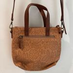 Antik Kraft  Camel Brown Floral Faux Leather Crossbody Bag Photo 0