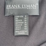 FRANK Lyman Animal reptile print dress with embellished studs Day dress Sz 8 US Gray Photo 6