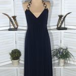 Boston Proper Navy Blue Halter A Line Dress Size 6 Photo 4
