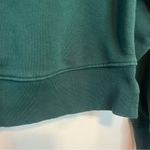 ZARA  Womens Cropped Hunter Green Hoodie Sweatshirt Small Photo 7
