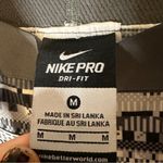 Nike Pro Dri-Fit Womens M Full Length Leggings Geometric Black Gray Activewear Photo 3
