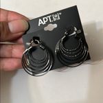 Apt. 9  Multi-Hoop Black Earrings nwt 💕3x15$ Photo 2