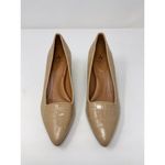 Aquatalia Kiaraa Heels Brown Leather Embossed Croc Pointed Toe Sandals US 5.5 Photo 1