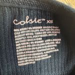 Colsie Black Ribbed Ruched Cutout Bodysuit Shapewear XS Photo 2