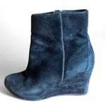 Rockport Black Suede Wedge Zip Ankle Boot Size 6.5 Photo 0