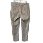 NYDJ Snake Print Ankle Jeans Size 14 Lift Tuck Technology Animal Print Gray Tan Photo 10