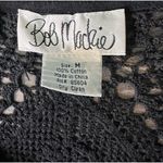 Bob Mackie Rare   Black Crochet Sleeve Longline Cardigan Orginal Line Jacket M Photo 5