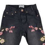 One Teaspoon  - Paradise Scallywags Floral Embroidered Jeans in Black Oak Photo 1