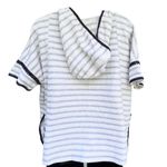 Madewell  Elise Embroidered Sailor Short Sleeve Hoodie V-Neck Women’s XS COASTAL Photo 5