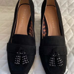 Kelly & Katie Shoes Womens 8 M Beeka Block Heels Pumps Loafers Black Slip On Photo 0