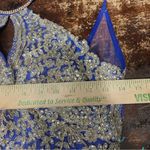 Anny Lee  Royal Blue Embroidered Rhinestone Keyhole Prom Dress Size‎ XS Photo 5