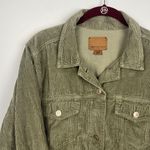 American Eagle  XL green chunky corduroy women’s short waisted button down jacket Photo 1