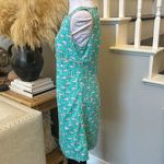 Lilly Pulitzer  White Label Teal Pink Fish Lined Dress Size Medium Photo 3