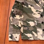 Zadig & Voltaire  Virginia Camo Raw-Edge Button-Front Cotton Blazer Jacket Large Photo 16