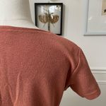 Vintage 90s MJ Carroll Terracotta Short Sleeve Button Front Shirt S Brown Photo 3