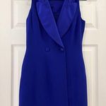 Kenar Vintage Ann Tjian for Dress Sleeveless Tuxedo blazer mini dress Blue Photo 0