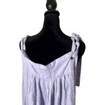 GabyGa Tiered Maxi Linen Dress Womens One Size Purple Cottagecore Festival Beach Photo 11