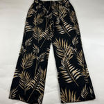 Joie  Black Palm Print Linen Blend Wide Leg Lounge Pant M Photo 0