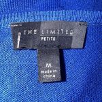 The Limited  Royal Blue Slanted Side Zip L/S Lightweight‎ Sweater EUC Size MP Photo 6