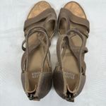 Eileen Fisher Espadrille Wedge Sandals Bronze Strappy Zip Up Women's Size 10 Photo 5