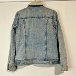 Old Navy Women’s Sherpa Lined Denim Jean Jacket Light Blue Wash Size Medium FLAW Photo 9