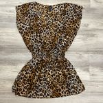 Smart & Sexy swim Tan, Brown & Black Leopard Print Sheer Bathing Suit Wrap S/M Photo 4