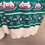 Keyboard Cat Merch Graphic Novelty Print Multicolored Crew Neck‎ Warm Sweater Green Size L Photo 4