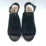 Tahari Womens Sandals Slingback Faux Suede Open Toe Block Heel Black 8 Photo 1