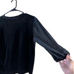 143 I Love You 90s Y2K Black Vintage Velvet Cardigan‎ Butterfly Closure Size M Size M Photo 7