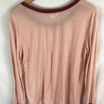 Treasure & Bond NWT Nordstrom Ringer T Shirt Long Sleeve Pink Smoke Large Photo 6