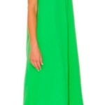 Nation Ltd  Adele Midi Dress Gauzy Cotton Relaxed Summer Lime Green size M Photo 0